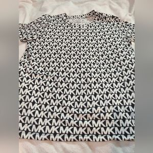 Mk women's black and white tee